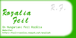 rozalia feil business card
